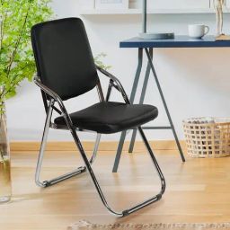 Nilkamal Hardy Black Fabric Upholstered Folding Visitor Chair-image-20