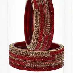 SGN fashion Gold Glass Bangles-picture-21