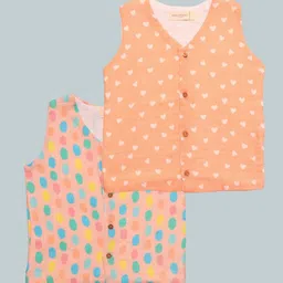 MAMA AND PEACHES Infants Pack Of 2 Printed Pure Cotton Jhablas-image-92