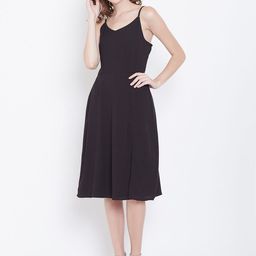 DODO & MOA Women Black Solid Fit & Flare Dress-image-51