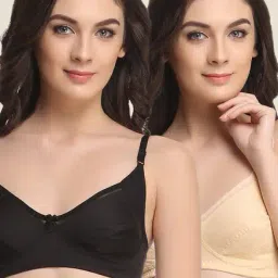 Clovia Black & Beige Non Padded Bra (Pack Of 2)-picture-40