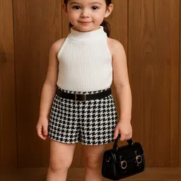 RAMIAAZ White Self Design Cotton Blend Clothing Set-image-94