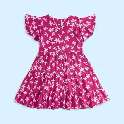 Pantaloons Junior Pink Floral Print Dress-picture-18