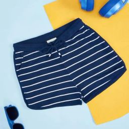 Pantaloons Junior Kids Navy Cotton Printed Shorts-image-64