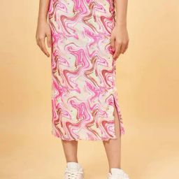 Coolsters by Pantaloons Kids Pink & White Cotton Printed Skirt-image-47