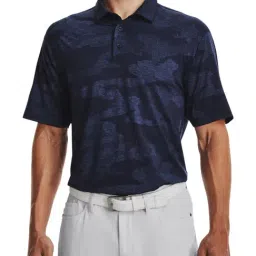 Under Armour Blue Regular Fit Printed Sports Polo-picture-5