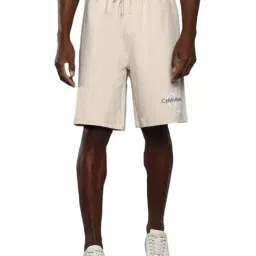 Calvin Klein Classic Beige Cotton Regular Fit Shorts-picture-19