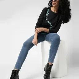 Vero Moda Dark Blue Blended Skinny Fit High Rise Jeans-picture-30