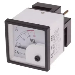 RS PRO Analogue Panel Ammeter 0-40 A AC Moving Iron, 9010330-94