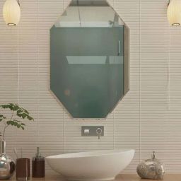 Art Street Silver Glass Octagon Decorative Frameless Wall Mirror-image-49