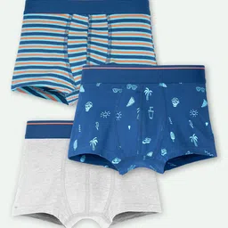 ariel Boys Pack Of 3 Printed Trunks AR-BT-P3-S1-blue strZ-picture-19