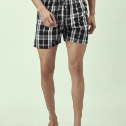 Ajile by Pantaloons Black Cotton Regular Fit Checks Boxers-image-76