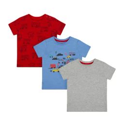 Mothercare Kids Multicolor Printed T-Shirt (Pack Of 3)-picture-46