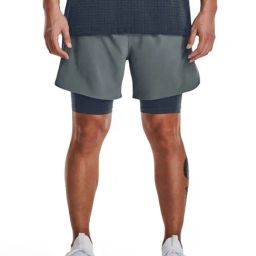 Under Armour Grey Classic Fit Sports Shorts-image-57