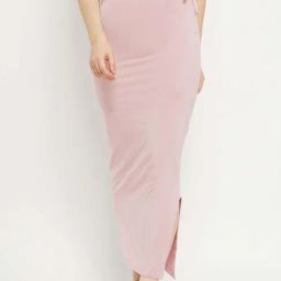 Secrets By ZeroKaata Mauve Plain Saree Shapewear-picture-35