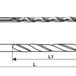 MIRANDA TOOLS Standard Long Series Parallel Shank Drill (Size 10 mm) image 1