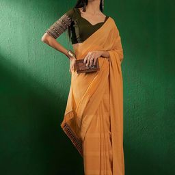 DEVATITHI Striped Silk Blend Saree-image-64