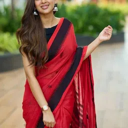 PHEASANT Ethnic Motifs Pure Cotton Banarasi Saree-picture-19