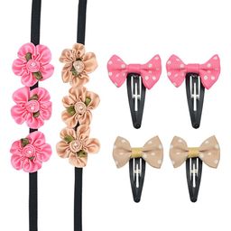 FUNKRAFTS Girls Set Of 6 Trendy Hair Accessories-24