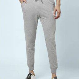 People by Pantaloons Grey Melange Slim Fit Printed Joggers-image-39