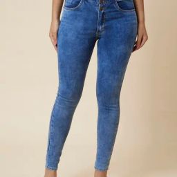 Globus Blue Cotton High Rise Jeans-image-96