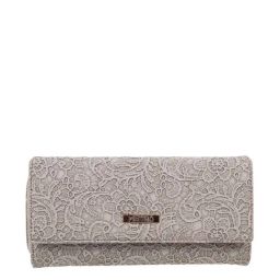 Metro Beige Embroidered Tri-Fold Wallet for Women-image-82
