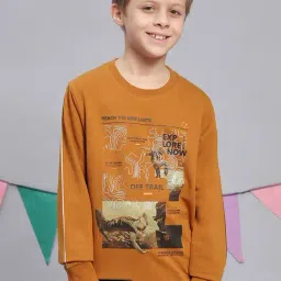 Monte Carlo Kids Mustard Printed Full Sleeves Sweatshirt-picture-2