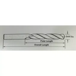 V3 Jobber Drill High Speed Steel Parallel Shank 9.09 mm Dia 81 mm Flute Length (Pack of 10) image 2