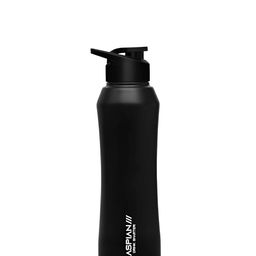 Caspian Black Single Stainless Steel Solid Single Wall Vacuum Water Bottle-image-23