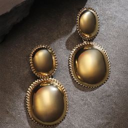 SOHI The Gilded-Bridget Gold-Plated Contemporary Drop Earrings-45