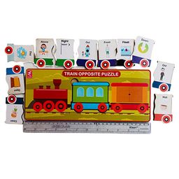 WISSEN Train Opposites Board Puzzle Multicolor - 46 Pieces-15