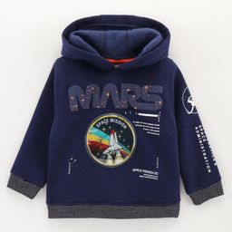 Little Kangaroos Full Sleeves Sweatshirt Mars Printed - Navy-14