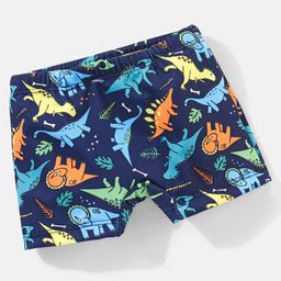 Babyhug Short Swimming Trunk Dino Printed - Blue-image-3