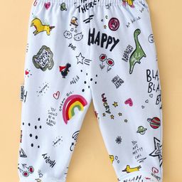 Child World Interlock Bootie Legging With Abstract Print - Blue-image-89