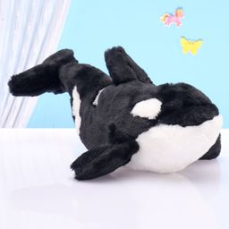 Wild Republic Mini Orca Soft Toy Black - Length 36 cm-16