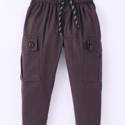 Rikidoos Solid Pocket Detailed Pant - Coffee Brown-image-93