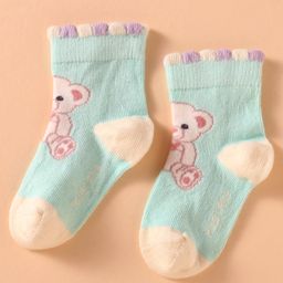 Mustang Knit Ankle Length Socks With Animal Design - Light Blue-picture-12