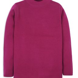 RVK Full Sleeves Solid Stretchable Skivvy Pullover Sweater - New Wine-picture-14