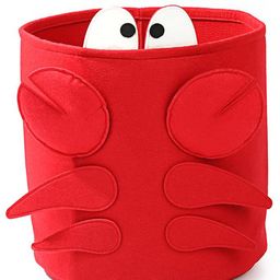 House of Quirk Felt Kids Crab Laundry Basket Round Storage Basket Laundry Organizer- Red-image-29