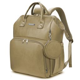 StarAndDaisy Diaper Bag for Mothers with Multi Compartments, Insulated Bottle Pockets, Waterproof, Ultra Vegan Leather, 30L capacity - Tan-picture-15