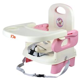 Junior Joe Adjustable Baby Booster Chair with Feeding Tray Pink & Cream-16
