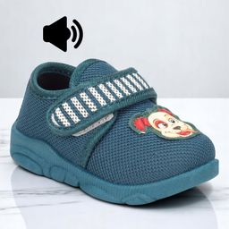 Lil Lollipop Dog Patch Detailed Velcro Closure Musical Shoes - Dark Green-image-93