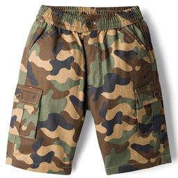 Dapper Dudes Camouflage Printed Shorts - Olive-picture-3