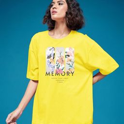 SMARTEES Women Graphic Printed Round Neck Cotton Oversized T-shirt-image-75