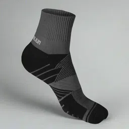 Heelium Unisex Striped Above Ankle Length 3X Tougher & Durable Athletic Socks-42