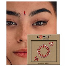 Comet Busters Beautiful Traditional Designer Bindis - Red image 2