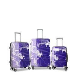Polo Class Set Of 3 Printed Hard Case 360 Degree Rotation Trolley Suitcases-22