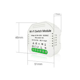 Smart WiFi Switch Relay for in Wall Light Switch, 3 Way Switches, Fans, Bulbs, Outlets etc. WiFi Enable APP Remote Control Compatible with Alexa Google Home IFTTT DIY Smart Home Automation Module - RS2820Smart WiFi Switch Relay for in Wall Light Switch, 3 Way Switches, Fans, Bulbs, Outlets etc. WiFi Enable APP Remote Control Compatible with Alexa Google Home IFTTT DIY Smart Home Automation Module - RS2820 image 2