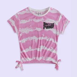 Pantaloons Junior Pink & Grey Cotton Printed Top-image-14