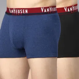 Van Heusen Innerwear Multicolor Cotton Regular Fit Trunks -Pack of 2-image-66